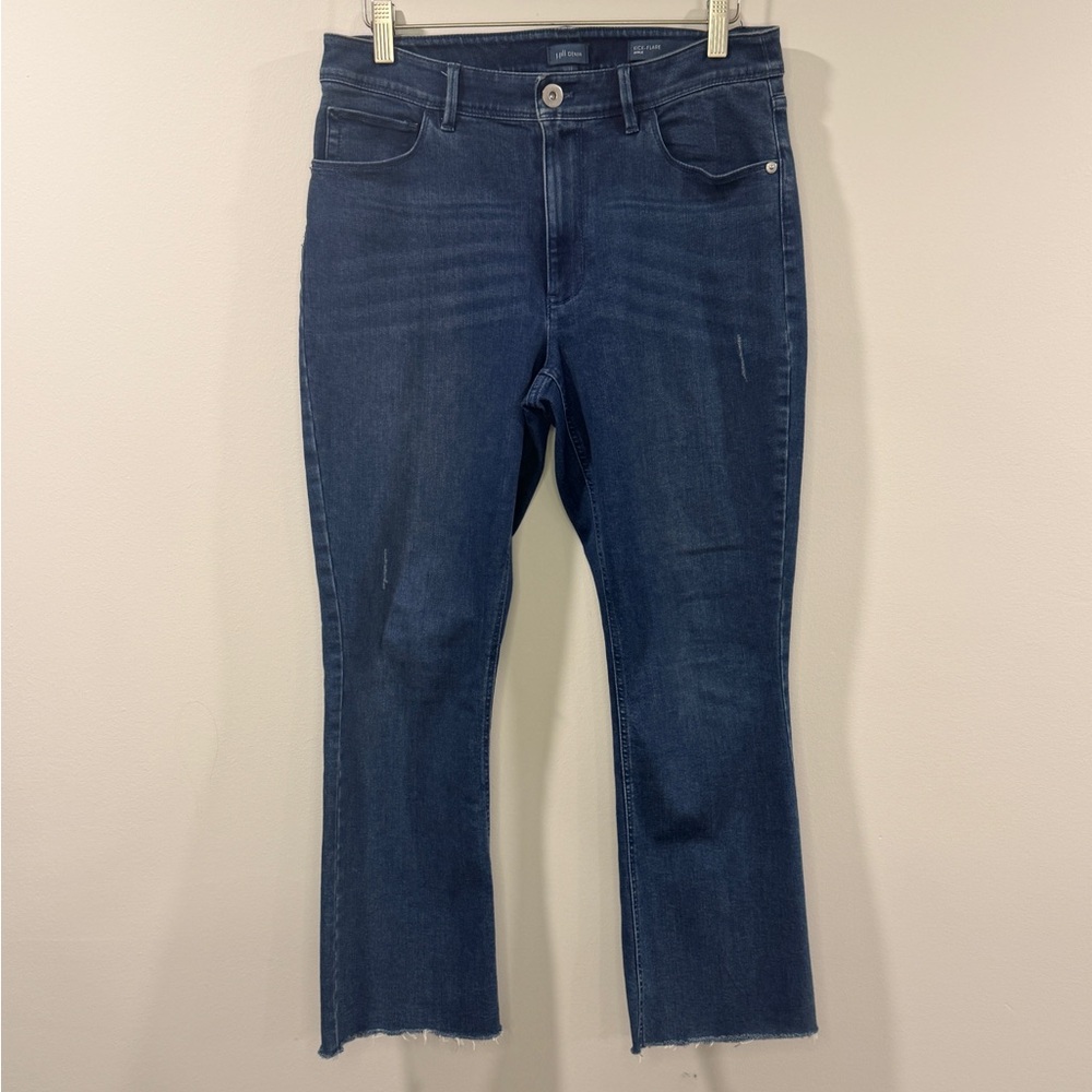 J. Jill Womens Dark Wash Kick Flare Ankle Jeans Size 6